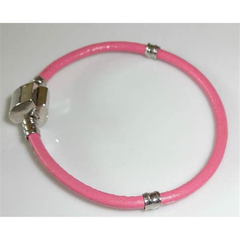 1 Armband 16cm European Kunstleder rosa (K1377)
