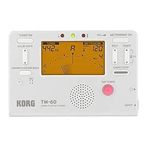 Korg TM60C Combo Tuner Metronome With Contact Microphone, White ...