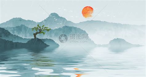 中国风山水画插画图片下载-正版图片401400854-摄图网
