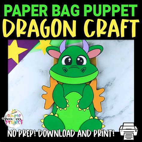 Free Paper Dragon Puppet Printable: Fun Template! - Printables for Everyone