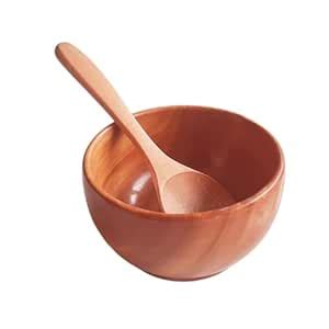 Buy Fabartistry 100% Pure Neem Wood Soup Bowl with Spoon(300 ml) Online ...