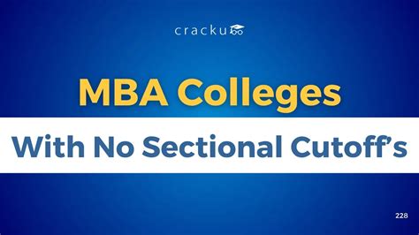 List of Top MBA Colleges Without any Sectional Cut Off