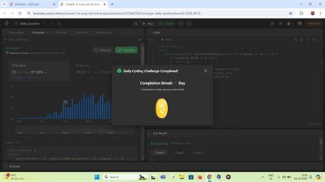Convert 1D Array into 2D Array Python LeetCode 的图像结果