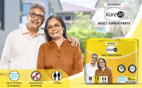 Buy KareIn Overnight Adult Diaper Pants, Medium 75-100 Cm (30"- 40"),30 ...