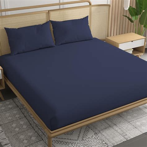 300TC Bamboo Weave Fitted Bedsheet with Pillow Covers – Trance Home Linen