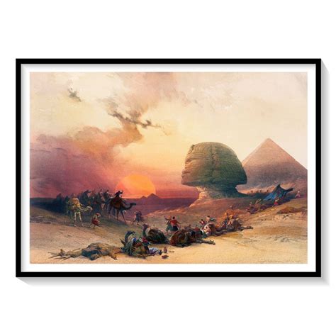 Approach of the simoom Desert of Gizeh by David Roberts: Buy Egyptian ...