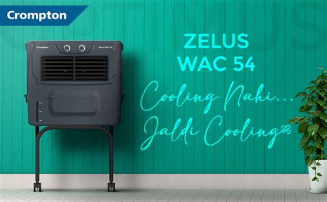 Crompton Zelus WAC Window Air Cooler- 54L; with 4-Way Air Deflection ...