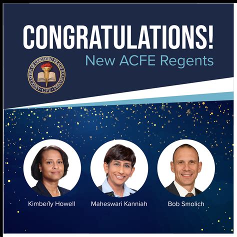 Three New Regents Elected to 2024-2025 ACFE Board of Regents ...