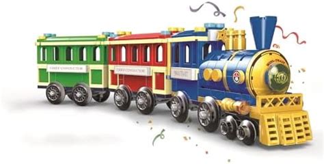 Playzu Mini Train Dor Kids (369 Pieces) Building Blocks Set for Boys ...