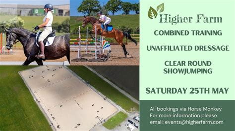 Combined Training / Unaffiliated Dressage & Clear Round Showjumping ...