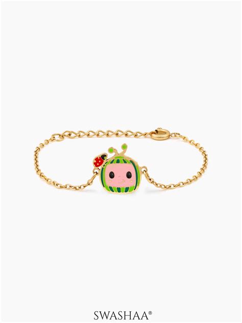 Buy Cocomelon 18K Gold Plated Kid's Bracelet - Kid's Bracelets - Online ...