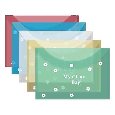 FUTURE X A4 Size Clear Bag (Set of 10), Full Size A4, Floral Design ...