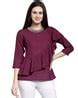 Buy Burgundy Tops for Women by PlusS Online | Ajio.com