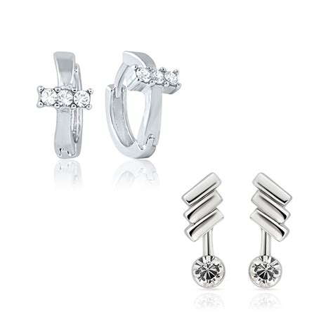 Send Mahi Combo of Chic Bali Hoop Stud Earrings for Women Online ...