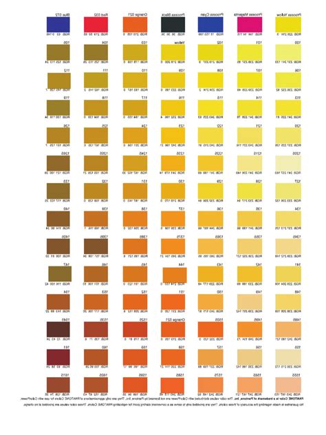 RGB Color Chart PDF 的图像结果