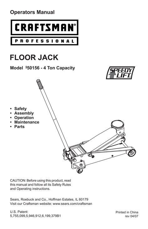 Craftsman 3 Ton Hydraulic Floor Jack Parts - Home Alqu