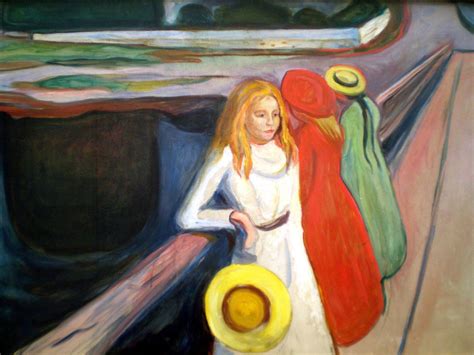 Girls on the Bridge - Edvard Munch - Large Art Prints by Edvard Munch ...