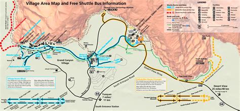 Grand Canyon South Rim Village shuttle map - Ontheworldmap.com