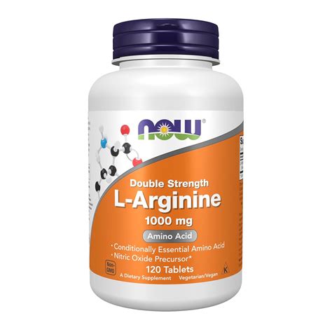 Now Foods Double Strength L Arginine 1000 Mg Tablets - 120 Count ...