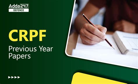 CRPF Head Constable Previous Year Papers, Download Now