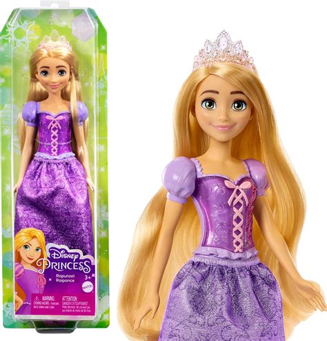 Amazon.com: Mattel Disney Princess Toys, Rapunzel Fashion Doll, Sparkling Look with Blonde Hair ...