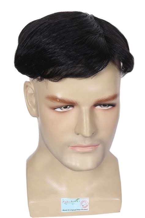 Ritzkart Men Short Toppers Hairpiece Real Human Hair Clip in Crown Hair ...