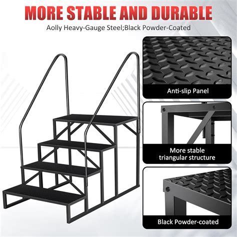 Fruyyzl 4 Step RV Stairs with 2 Handrails｜Update 3.0 India | Ubuy