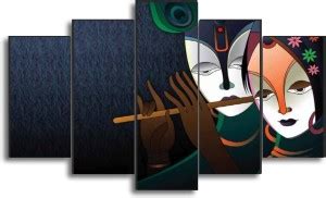 ShriRam Handicraft Radha Krishna Big Size 5 Piece Wall Painting For ...
