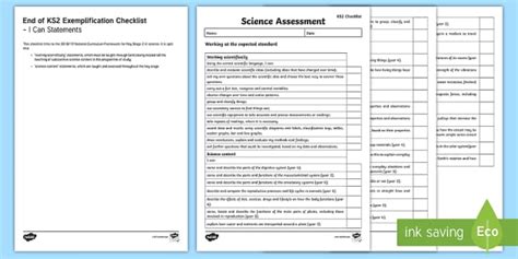 End of KS2 Science Expectations Child-Friendly Version Interim Assessment