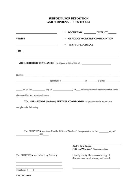 2001-2026 Form DoL LWC-WC-1006A - Blank Fillable Template | Fill Out ...