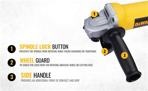 DEWALT DW801-IN 850W 4" Heavy Duty Angle Grinder