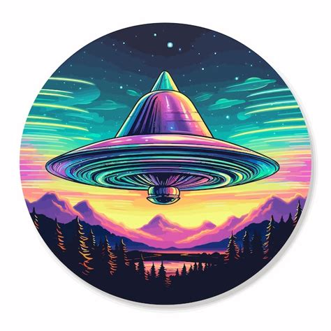 UFO-Alien-Illustration UFO-Alien-Vintage-T-Shirt-Design | Premium KI ...
