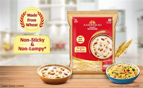 Aashirvaad Roasted Vermicelli, Made from Wheat, 400g : Amazon.in ...