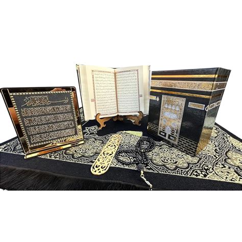 SAIKA Muslim Prayer Rug Set with Velvet Quran and India | Ubuy