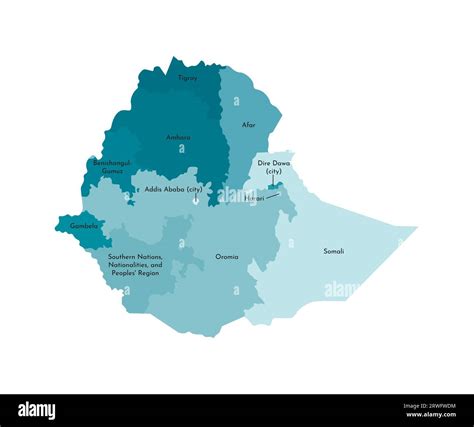 Vector isolated illustration of simplified administrative map of ...