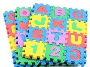 FineArts Kids Foam Alphabet Puzzle Matt ABCD + Numbers 0 to 9 Flooring ...