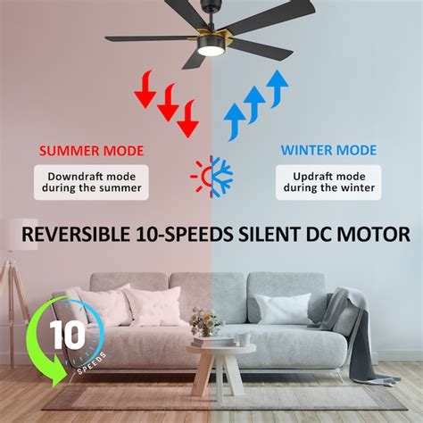 CARRO USA Granby 52-in Black Indoor/Outdoor Smart Ceiling Fan with ...