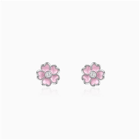 Silver Flower Fling Kids Earrings | GIVA – GIVA