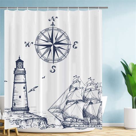 nautical shower curtains
