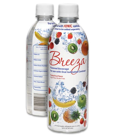 Breeza® Flavored Beverage for use with Oral Iodinated Contrast – Imaging Solutions