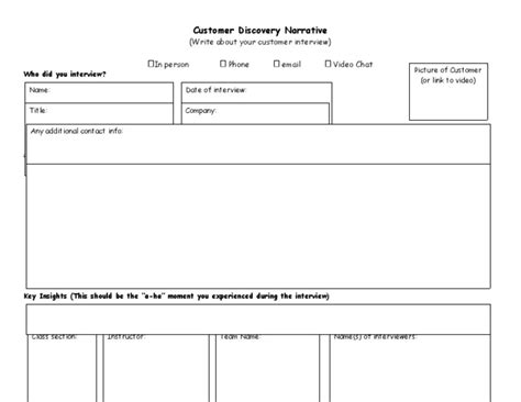 Customer Interview Worksheet 的图像结果