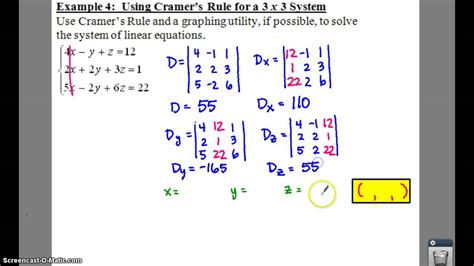 Image result for Using Cramer's Rule On 3X3 Matrices