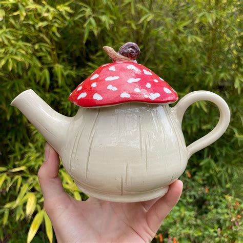 Strawberry Ceramic Teapot - Handmade Pottery Crafts