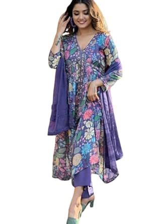 Buy BLACK SCISSOR Embellished V- Neck Kurta With bottom & Dupatta Set ...