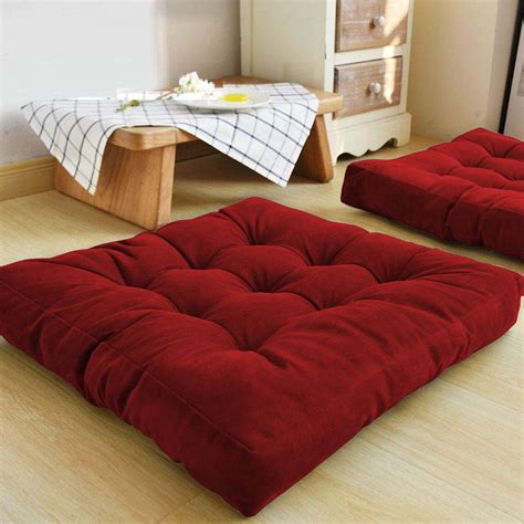 KGJQ Floor Cushion Pillow, Square Tufted Seat Cushion Thicken Corduroy ...