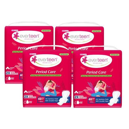 everteen Period Care XXL Neem-Safflower Sanitary Pads - Double Flaps