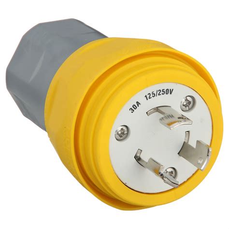 30 A, 125/250V AC, Watertight Locking Plug - 39AW87|HBL28W08 - Grainger