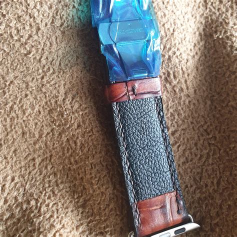 Full grain leather apple watch strap - Indianleathercraft