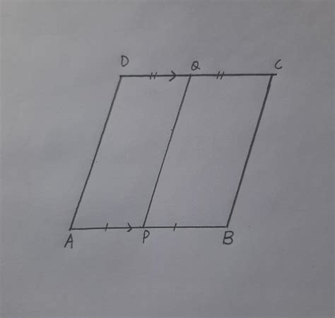 :) ABCD is a parallelogram. P and Q are the midpoints of AB and DC. If ...