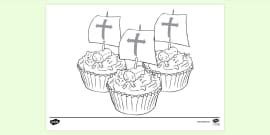 Cupcakes 6 Colouring Sheet | Colouring Sheets (teacher made)